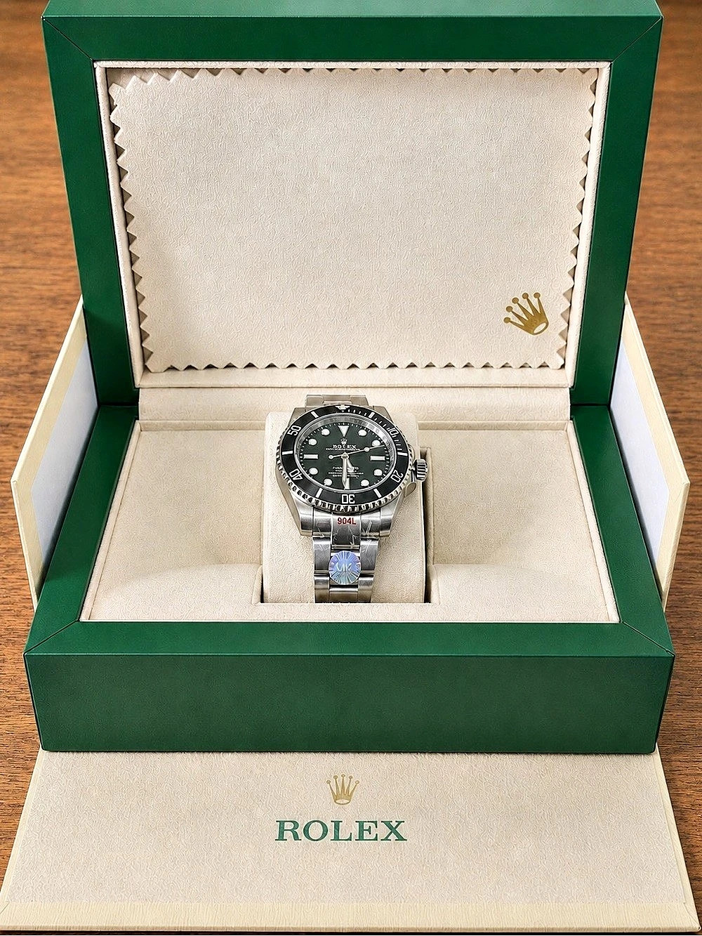 Submariner no Date Men's Black & Silver Watch
